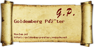 Goldemberg Péter névjegykártya