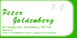 peter goldemberg business card